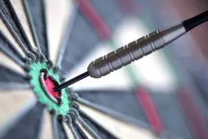 Dart in bullseye