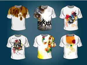 Array of music tee shirts